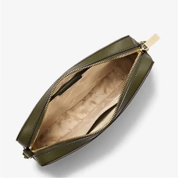 NWT Michael Kors Large Jet Set Olive Crossbody Bag - Picture 9 of 10
